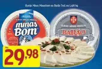 Supermercados Guanabara Queijo Minas Minasbom ou Barão Trad. ou Light kg oferta