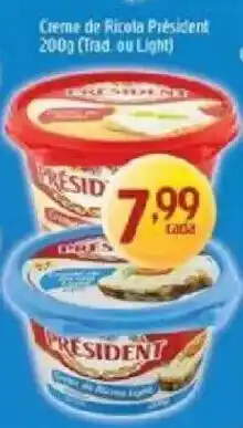 Supermercados Guanabara Creme de Ricota President oferta