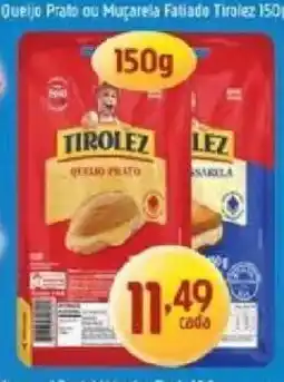 Supermercados Guanabara Queijo Prato ou Muçarela Fatiado Tirolez oferta