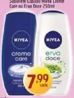 Supermercados Guanabara Sabonete Liquido Nivea Creme Care ou Erva Doce oferta
