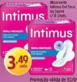 Supermercados Guanabara Intimus absorvente gel seco ou suave oferta