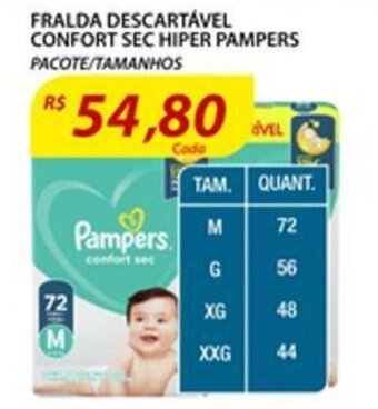 Assaí Atacadista Fralda Descartavel Confort sec Hiper Pampers oferta