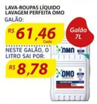 Assaí Atacadista Lava-roupas Liquido Lavagem Perfeita Omo 7L oferta
