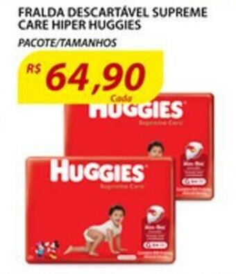 Assaí Atacadista Fralda Descartavel Supreme Care Hiper Huggies oferta