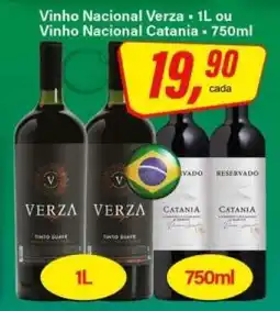 Rede Supermarket Vinho Nacional Verza ou Vinho Nacional Catania oferta
