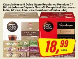Rede Supermarket Cápsula Nescafé Dolce Gusto Regular ou Premium oferta