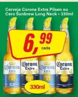 Rede Supermarket Cerveja Corona Extra Pilsen ou Cero Sunbrew Long Neck oferta