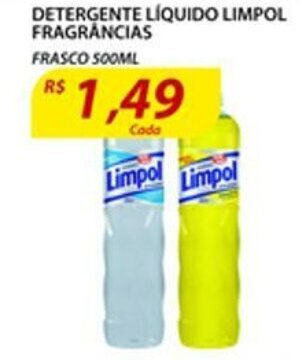 Assaí Atacadista Detergente Liquido Limpol Fragrancias 500ml oferta