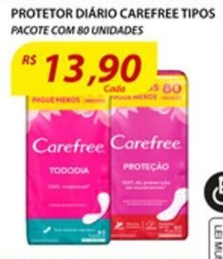 Assaí Atacadista Protetor Diario Carefree tipos oferta