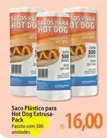 Atacadão Pacote - saco plastico para hot dog oferta