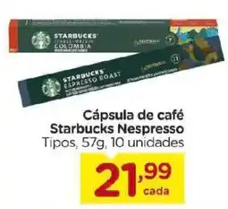 Carrefour Cápsula de café Starbucks Nespresso oferta