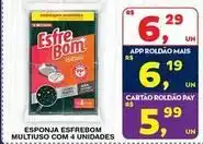 Roldão Bom - esponja esfrebom multiuso com 4 unidades oferta