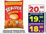 Roldão Seara - tekitos de frango tradicional ou queijo 1kg oferta