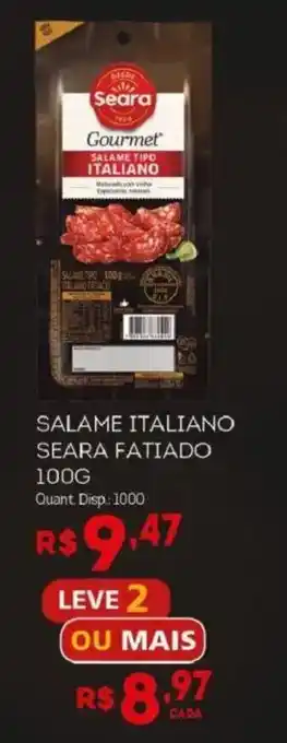 Salame italiano seara fatiado