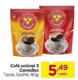 Carrefour Café solúvel 3 Corações oferta