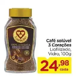 Carrefour Café solúvel 3 Corações oferta