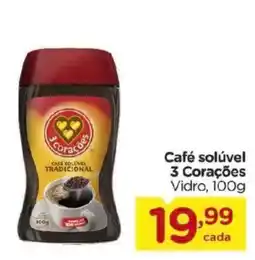 Carrefour Café solúvel 3 Corações oferta