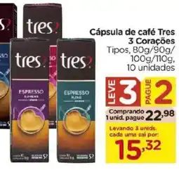 Carrefour Cápsula de café Tres 3 Corações oferta