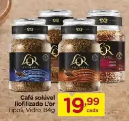 Carrefour Café solúvel liofilizado l'or tipos, vidro oferta