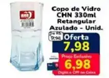 Nagumo Copo de Vidro CHN Retangular Azulado oferta