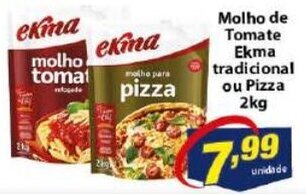 Vencedor Atacadista Molho de Tomate Ekma Tradicional ou Pizza 2kg oferta