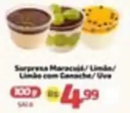 Supermercado Jacomar Surpresa Maracujá/ Limão/ Limão com Ganache/ Uva oferta