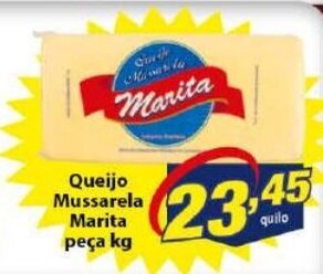Vencedor Atacadista Queijo Mussarela Marita peca 1kg oferta