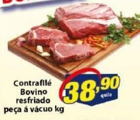 Vencedor Atacadista Contrafile Bovino resfriado peca a vacuo 1kg oferta