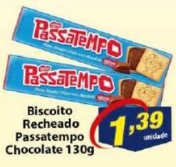 Biscoito Recheado Passatempo Chocolate 130g