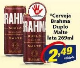 Vencedor Atacadista Cerveja Brahma Duplo Malte lata 269ml oferta
