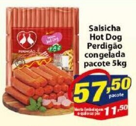Vencedor Atacadista Salsicha Hot Dog Perdigao Congelada 5kg oferta