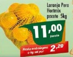 Vencedor Atacadista Laranja pera Hortmix pacote 5kg oferta