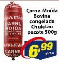 Vencedor Atacadista Carne Moida Bovina Congelada Chuletao pacote 500g oferta