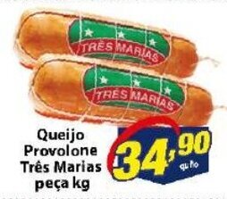 Vencedor Atacadista Queijo Provolone Tres Marias peca 1kg oferta