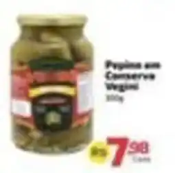 Supermercado Jacomar Pepino em Conserva Vegini oferta