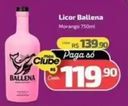 Supermercado Jacomar Licor ballena morango oferta
