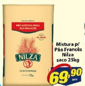 Mistura p/ Pao Frances Nilza saco 25kg