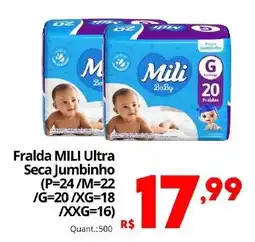 Althoff Supermercados Fralda mili ultra seca jumbinho oferta