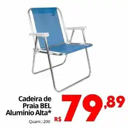 Althoff Supermercados Cadeira de Praia BEL Alumínio Alta oferta