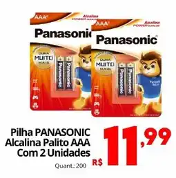 Althoff Supermercados Pilha PANASONIC Alcalina Palito AAA oferta