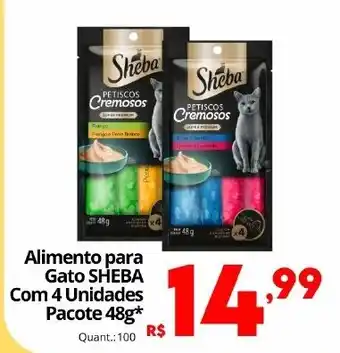 Alimento para Gato SHEBA Com 4 Unidades
