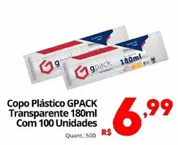 Althoff Supermercados Copo Plástico GPACK Transparente oferta