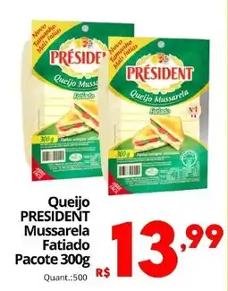 Althoff Supermercados Queijo president mussarela fatiado oferta