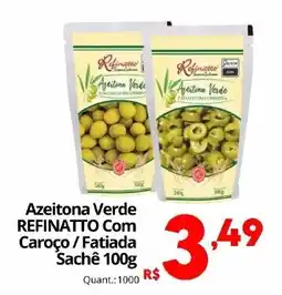 Althoff Supermercados Azeitona Verde Refinatto Com Caroço / Fatiada oferta