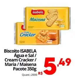 Althoff Supermercados Biscoito isabela água e sal / cream cracker / maria / maizena oferta