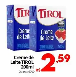 Althoff Supermercados Creme de Leite TIROL oferta