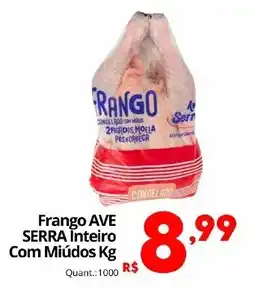 Althoff Supermercados Frango ave serra inteiro com miúdos kg oferta