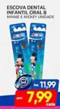 Escova dental infantil oral b minnie e mickey unidade