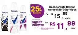 Super Lagoa Desodorante rexona aerosol oferta