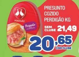 Costazul Supermercados Presunto cozido perdigão kg oferta